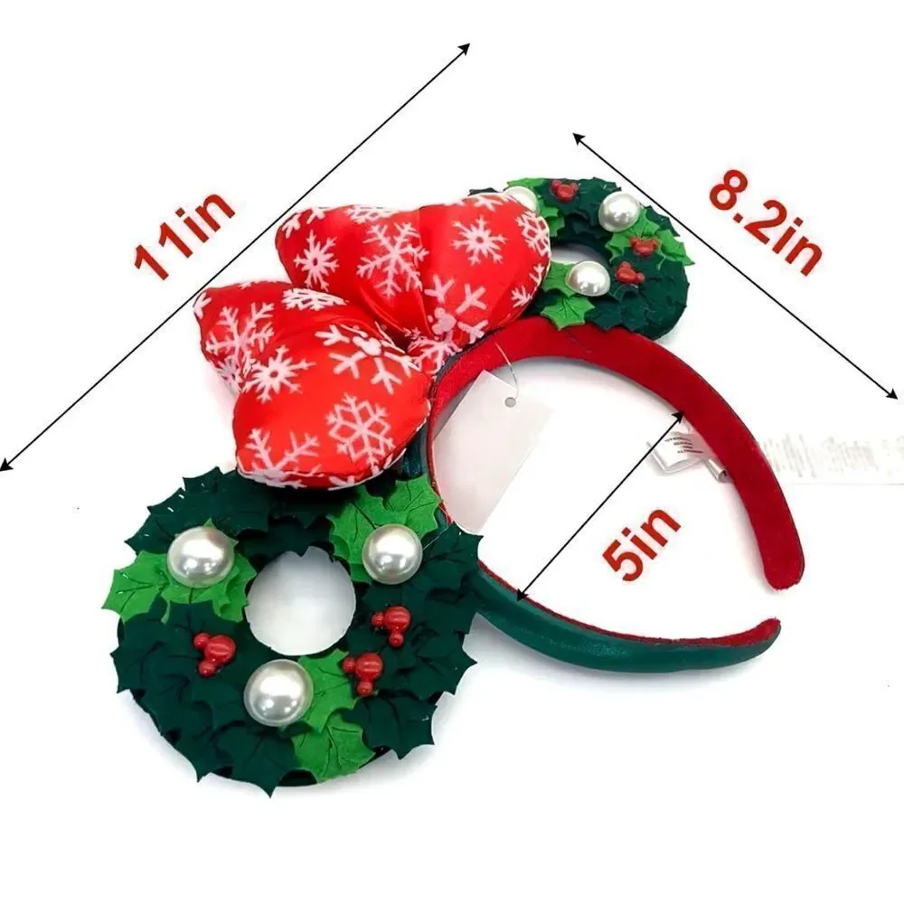 Disney Christmas Mickey mouse wreath ear/ headband
